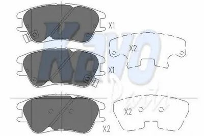 Комплект тормозных колодок, дисковый тормоз KAVO PARTS купить