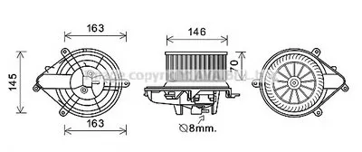 Электродвигатель, вентиляция салона AVA QUALITY COOLING купить