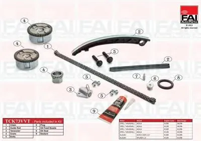 Комплект цепи привода распредвала FAI AutoParts купить