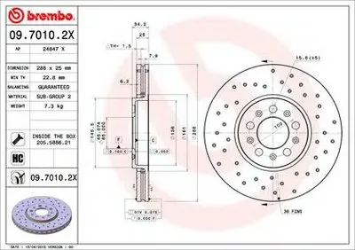 Тормозной диск BREMBO XTRA LINE BREMBO купить