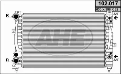 Радиатор, охлаждение двигателя AHE купить