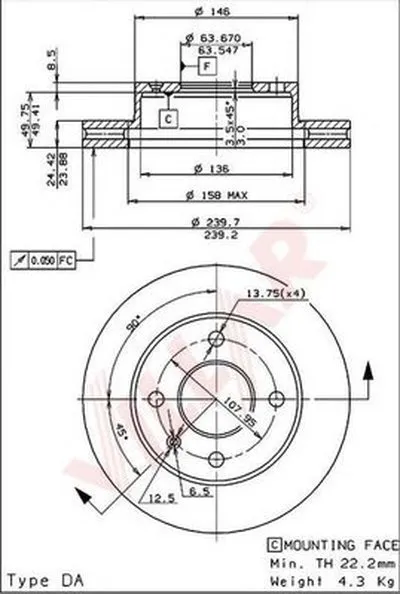 Тормозной диск VILLAR купить