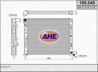 Радиатор, охлаждение двигателя AHE купить