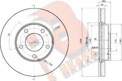 Тормозной диск R BRAKE купить