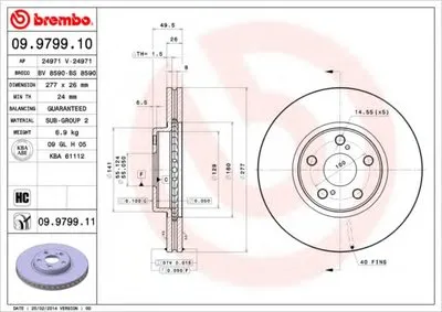 Тормозной диск BREMBO купить