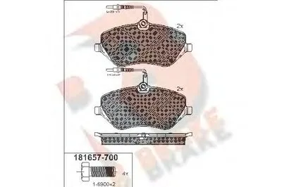 Комплект тормозных колодок, дисковый тормоз R BRAKE купить