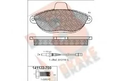 Комплект тормозных колодок, дисковый тормоз R BRAKE купить