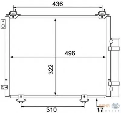 Конденсатор, кондиционер BEHR HELLA SERVICE HELLA купить
