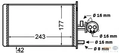 Теплообменник, отопление салона BEHR HELLA SERVICE HELLA купить