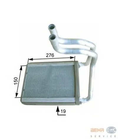Теплообменник, отопление салона BEHR HELLA SERVICE HELLA купить