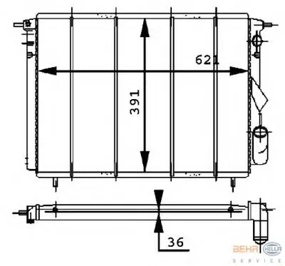 Радиатор, охлаждение двигателя BEHR HELLA SERVICE HELLA купить