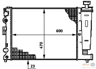 Радиатор, охлаждение двигателя BEHR HELLA SERVICE HELLA купить