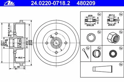Тормозной барабан ATE купить
