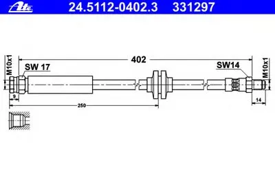 Тормозной шланг ATE купить