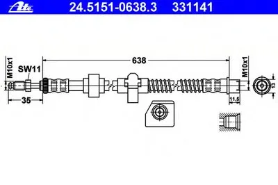 Тормозной шланг ATE купить