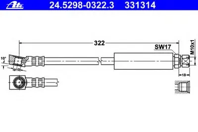 Тормозной шланг ATE купить