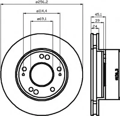 Тормозной диск HELLA PAGID купить