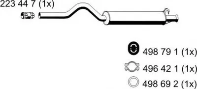 Средний глушитель выхлопных газов ERNST купить