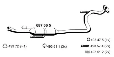 Средний глушитель выхлопных газов ERNST купить