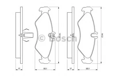 Комплект тормозных колодок, дисковый тормоз BOSCH купить