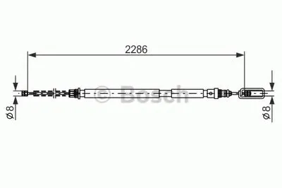 Трос, стояночная тормозная система BOSCH купить