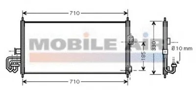 Конденсатор, кондиционер VAN WEZEL купить