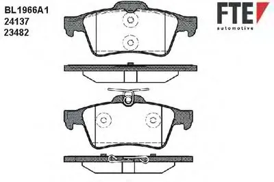 Комплект тормозных колодок, дисковый тормоз FTE купить