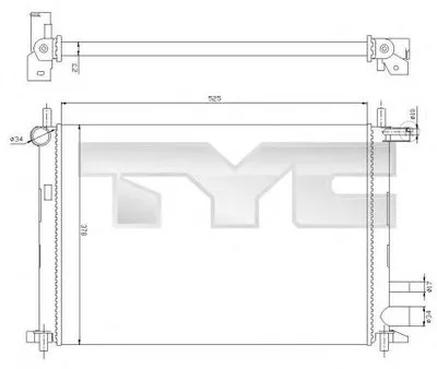Радиатор, охлаждение двигателя TYC купить