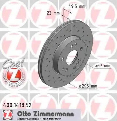 Тормозной диск SPORT BRAKE DISC COAT Z ZIMMERMANN купить