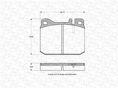 Комплект тормозных колодок, дисковый тормоз MAGNETI MARELLI купить