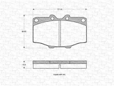 Комплект тормозных колодок, дисковый тормоз MAGNETI MARELLI купить