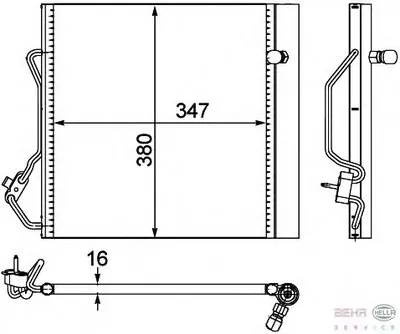 Конденсатор, кондиционер BEHR HELLA SERVICE купить