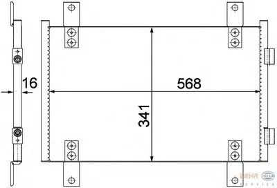 Конденсатор, кондиционер BEHR HELLA SERVICE купить