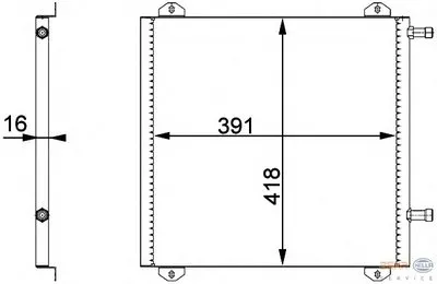 Конденсатор, кондиционер BEHR HELLA SERVICE купить