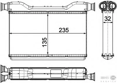 Теплообменник, отопление салона BEHR HELLA SERVICE купить