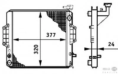 Радиатор, охлаждение двигателя BEHR HELLA SERVICE купить