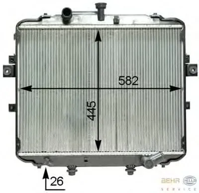 Радиатор, охлаждение двигателя BEHR HELLA SERVICE купить
