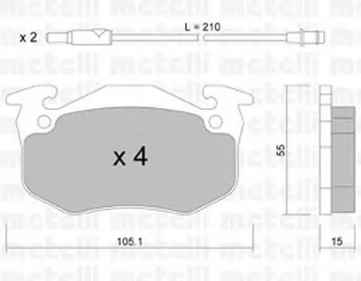 Комплект тормозных колодок, дисковый тормоз METELLI купить