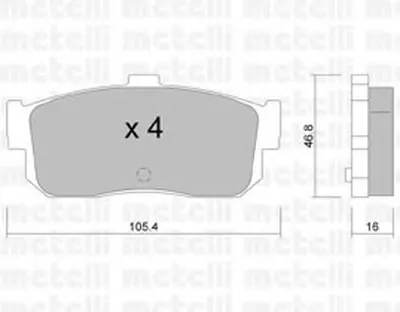 Комплект тормозных колодок, дисковый тормоз METELLI купить