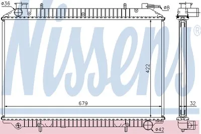 Радиатор, охлаждение двигателя NISSENS купить