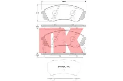 Комплект тормозных колодок, дисковый тормоз NK купить