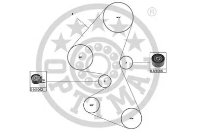 Комплект ремня ГРМ OPTIMAL купить