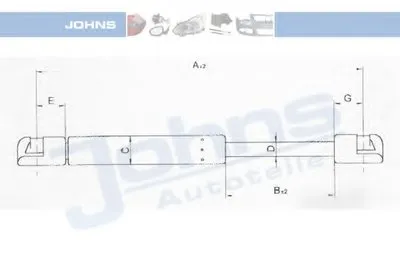 Газовая пружина, крышка багажник JOHNS купить