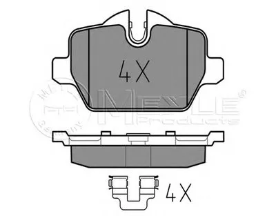 Комплект тормозных колодок, дисковый тормоз MEYLE купить