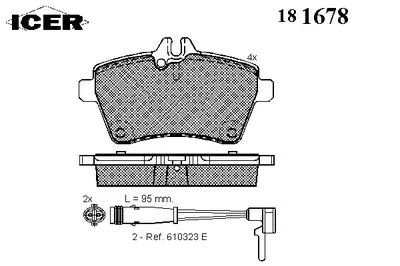 Комплект тормозных колодок, дисковый тормоз ICER купить