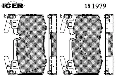 Комплект тормозных колодок, дисковый тормоз ICER купить