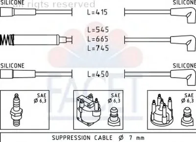 Комплект проводов зажигания FACET купить