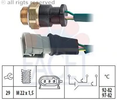 Термовыключатель, вентилятор радиатора FACET купить