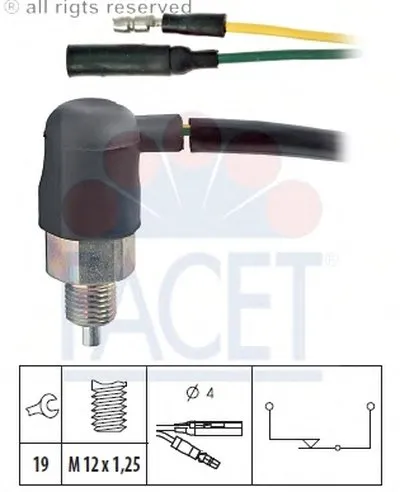 Выключатель, фара заднего хода FACET купить