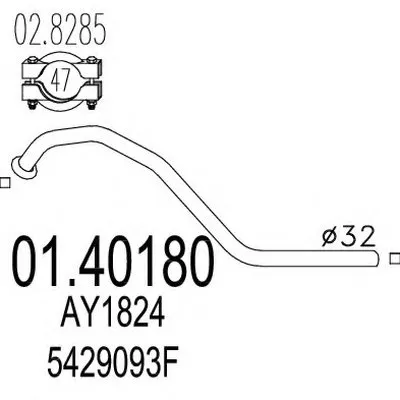 Труба выхлопного газа MTS купить